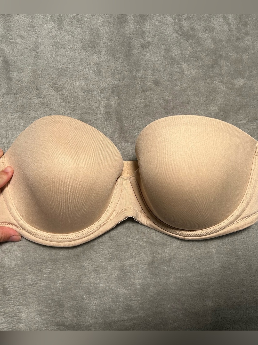 Wacoal Red Carpet Strapless Underwire Bra Nude 32D MISSING STRAPS